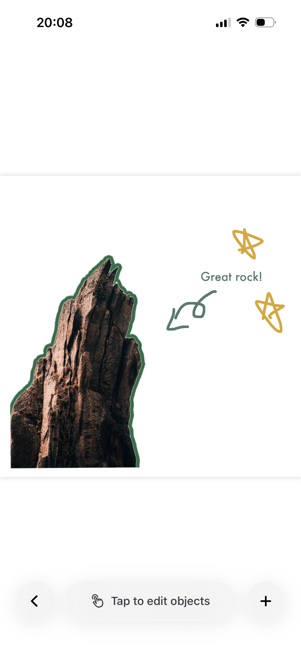 Rock board with gold scribbles